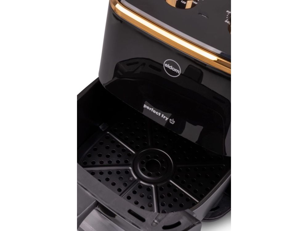 ELDOM FRITTA fat-free fryer capacity 5.0 l adjustable temp. clock 1500 W, Varmluftsteger, 5 L, 80 °C, 200 °C, 60 min., Enkelt