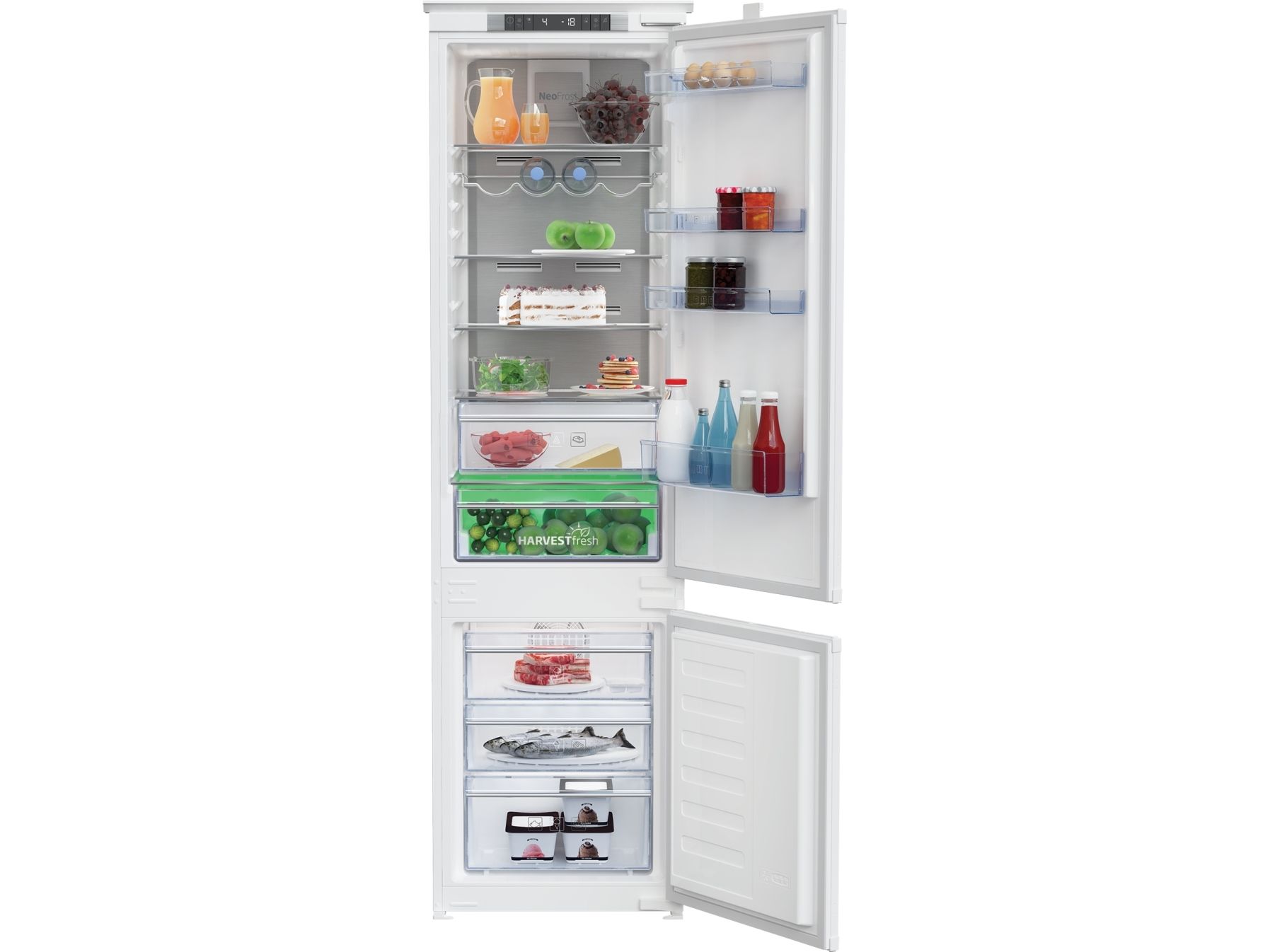 Beko BCNA306E4SN, 284 L, SN-T, 3,2 kg/24t, E, Frisk zone, aflukke, Hvid billede 1