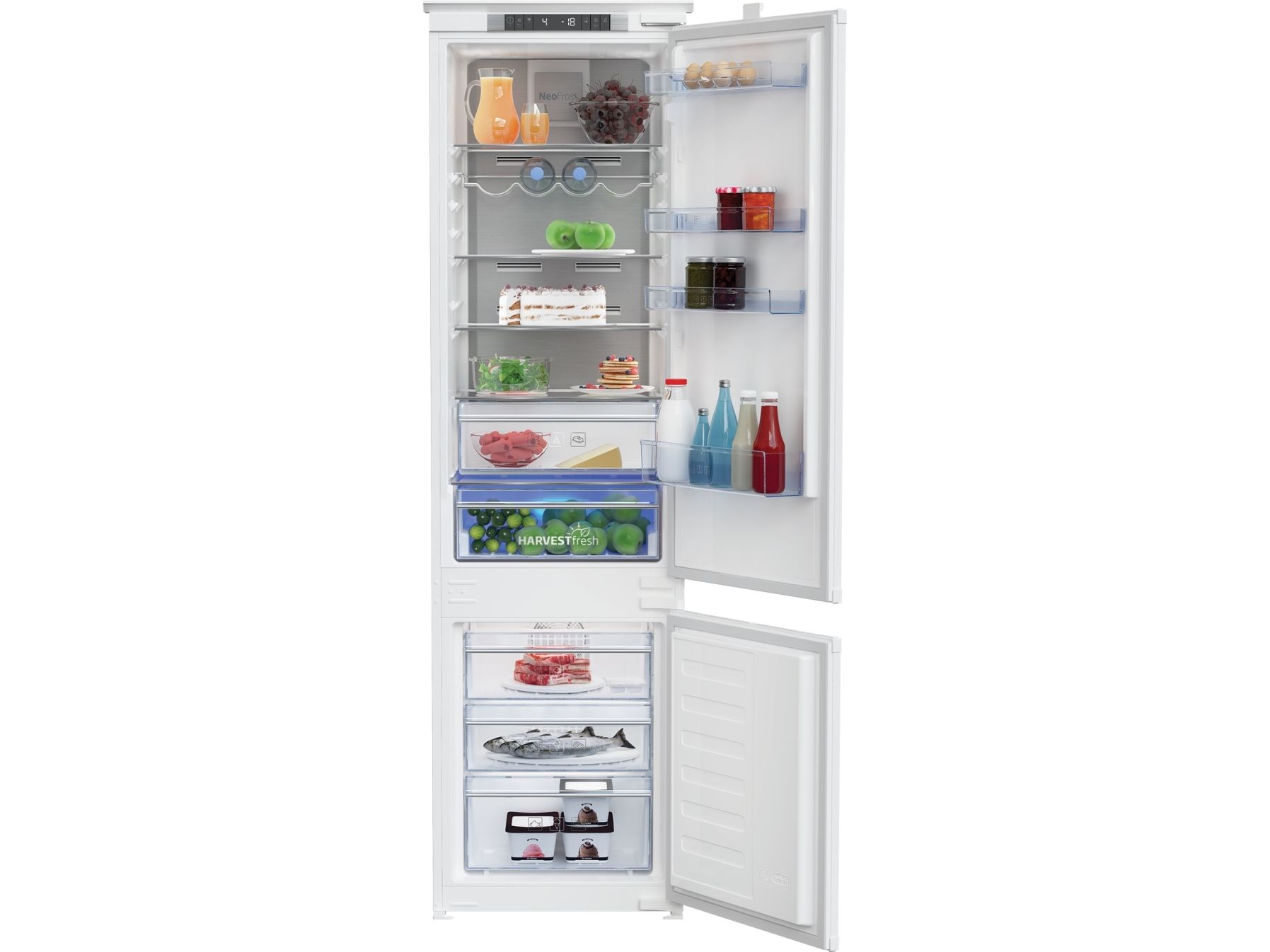 Beko BCNA306E4SN, 284 L, SN-T, 3,2 kg/24t, E, Frisk zone, aflukke, Hvid billede 3