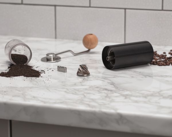 Manuel kaffekværn DUALIT® - 187x177x54mm - Rustfrit - Eg - Alu - Alu -Silikone - Sort billede 3