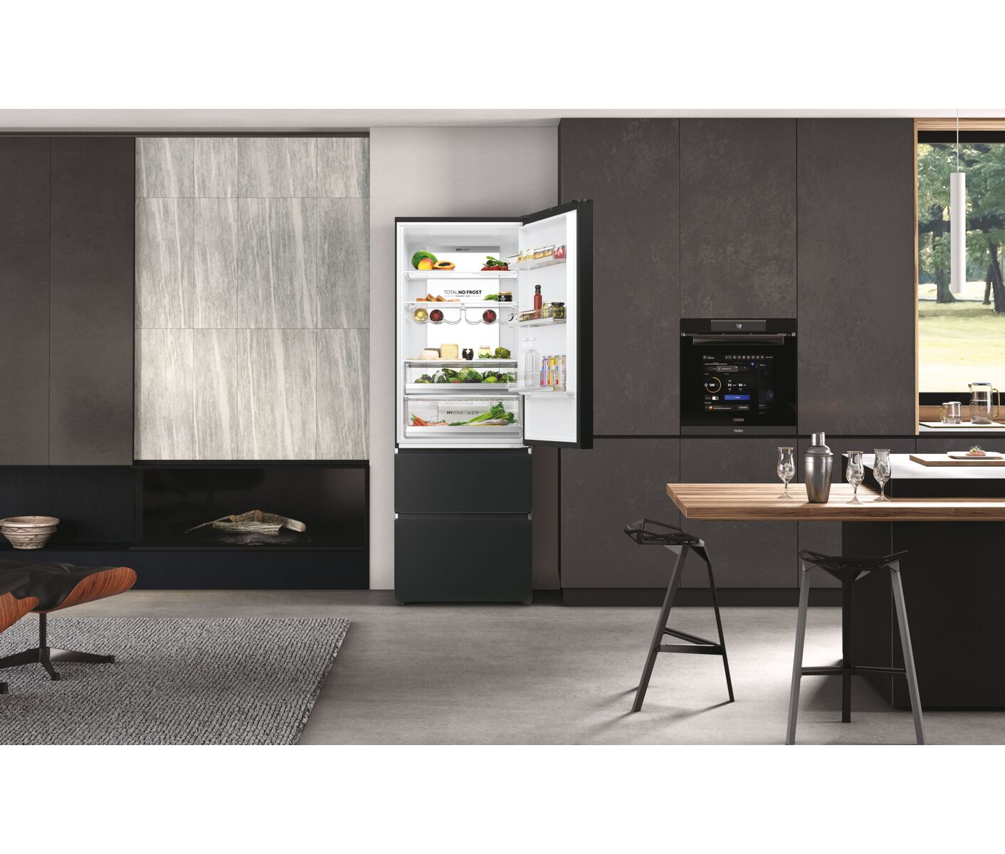 Haier HTW7720ENPT Køle-fryseskab