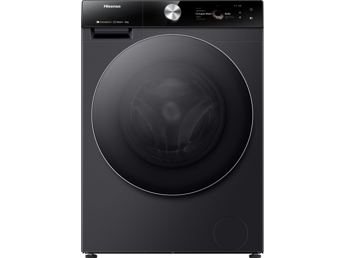 Hisense WF7S1247BB, Front-læsning, 12 kg, B, 70 dB, 1400 rpm, A