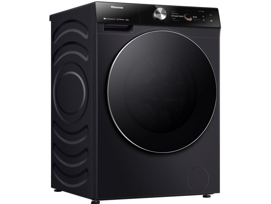 Hisense WF7S1247BB, Front-læsning, 12 kg, B, 70 dB, 1400 rpm, A