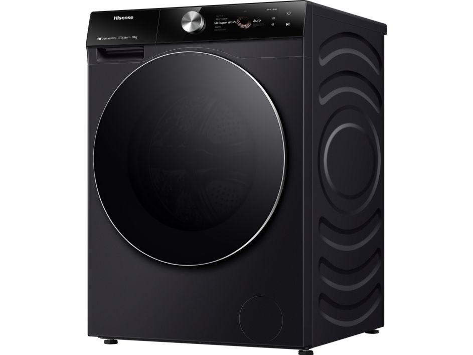 Hisense WF7S1247BB, Front-læsning, 12 kg, B, 70 dB, 1400 rpm, A