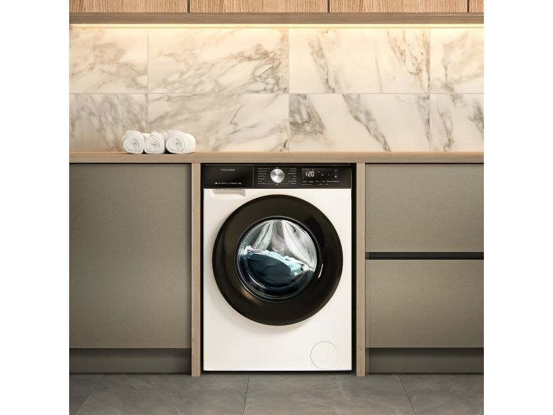 Hisense WF3S1243BW3, Front-læsning, 12 kg, B, 72 dB, 1400 rpm, A
