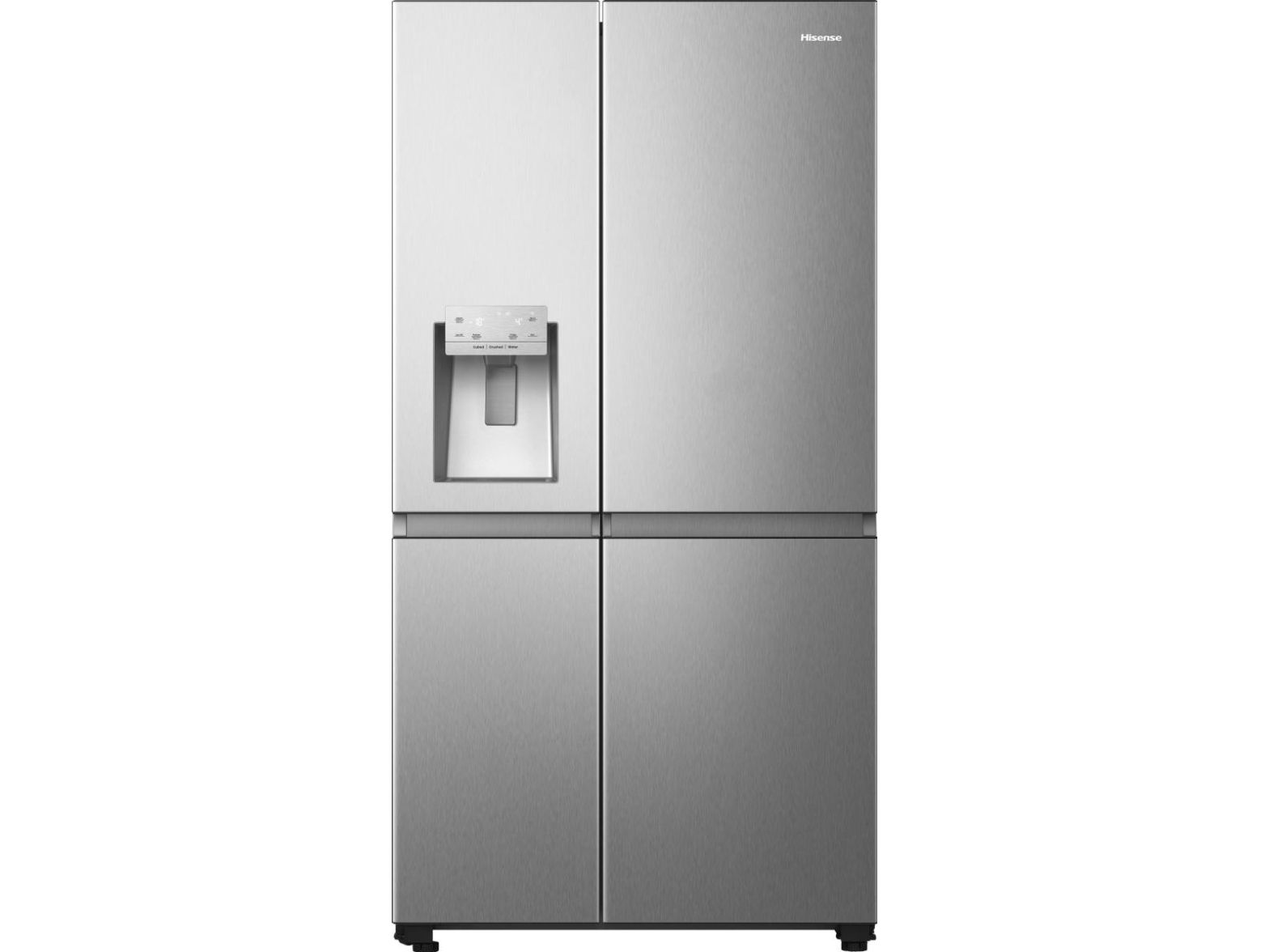 Hisense RS818N4TIC, Fritstående, Amerikansk dør, Grå, Rustfrit stål, Berøring, LED, På døren billede 2