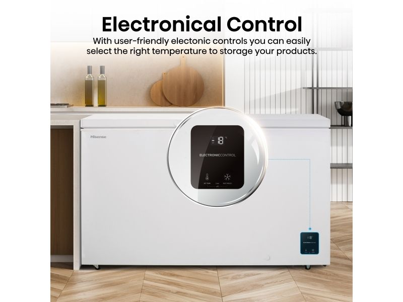 Hisense FC571D4AWLYE, 372 L, 17 kg/24t, SN-T, 40 dB, E, Hvid