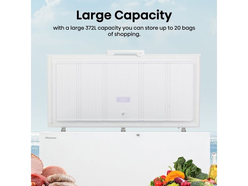 Hisense FC571D4AWLYE, 372 L, 17 kg/24t, SN-T, 40 dB, E, Hvid