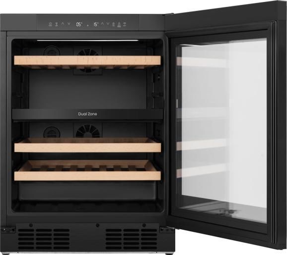 Hisense RW3N122GALF, Vin køleboks, Indbygget, 46 flaske(r), 60 W, F, Sort
