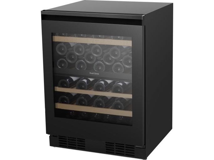 Hisense RW3N122GALF, Vin køleboks, Indbygget, 46 flaske(r), 60 W, F, Sort