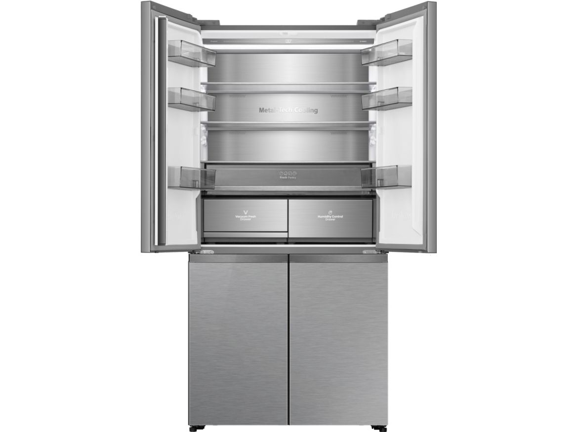 Hisense RQ5P605NSVE, Fritstående, Amerikansk dør, Rustfrit stål, 4 dør(e), LED, R600A