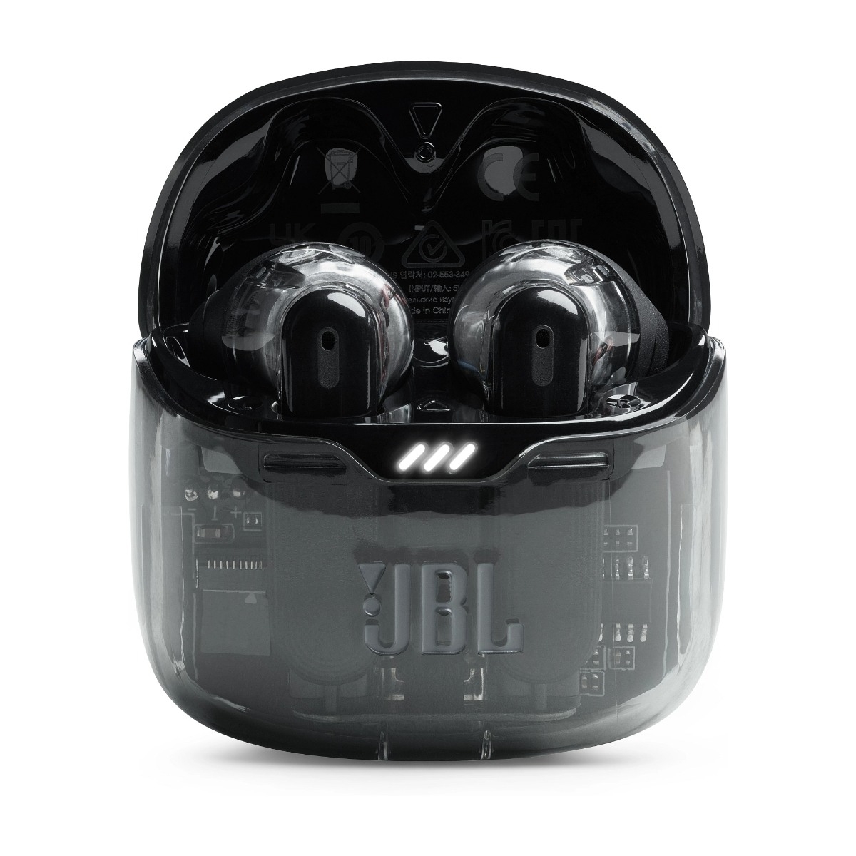 JBL Lifestyle Tune Flex True Wireless hovedtelefoner, gennemsigtig/sort billede 3