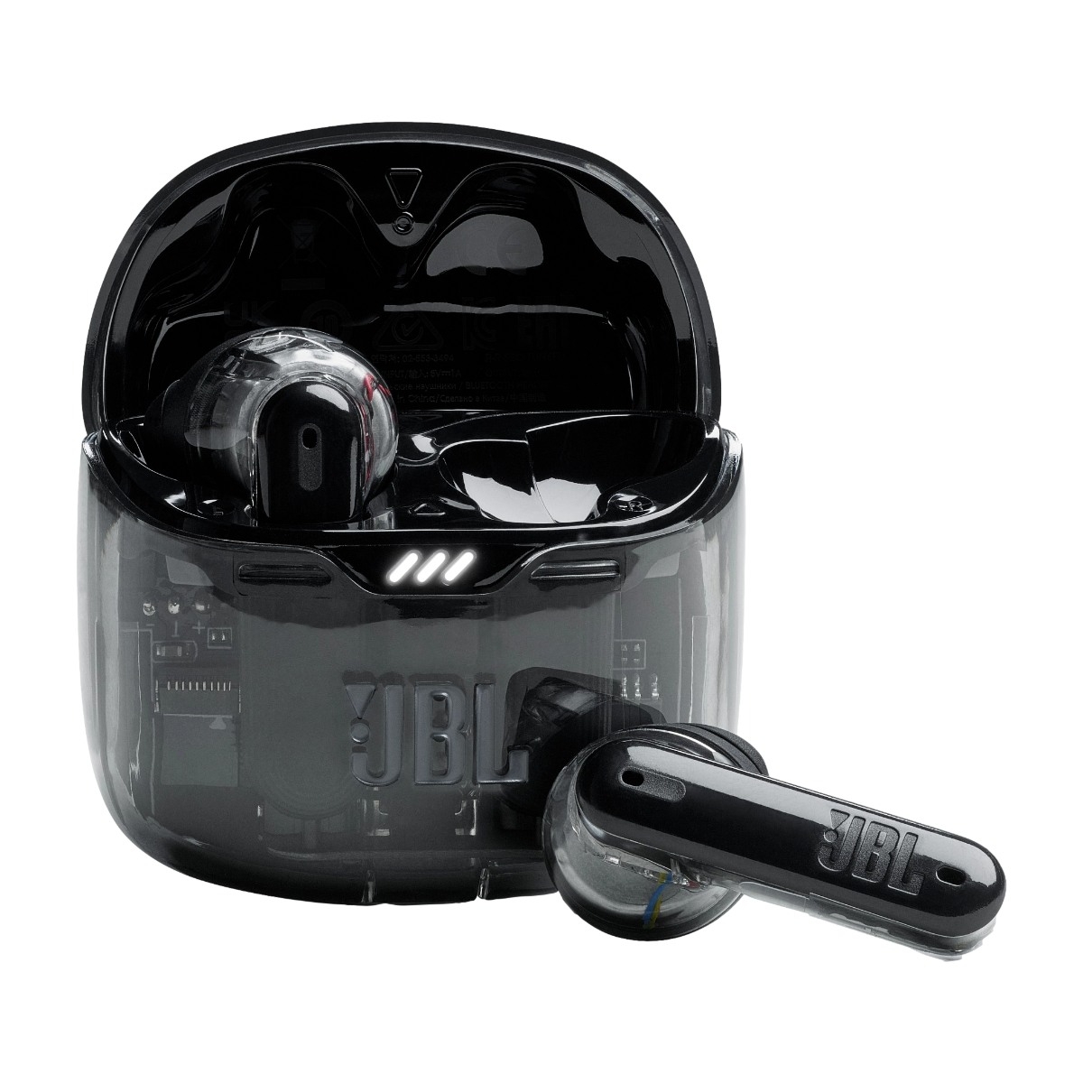 JBL Lifestyle Tune Flex True Wireless hovedtelefoner, gennemsigtig/sort billede 1