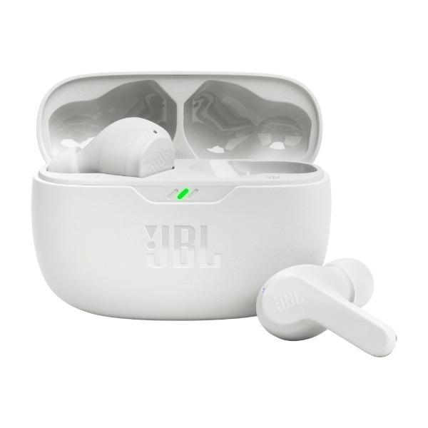 JBL Vibe Beam True Wireless hovedtelefoner, hvid billede 2