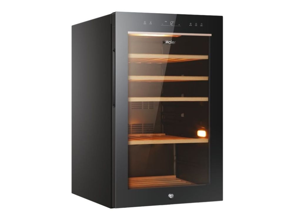 Haier HWS49GA - Vinkøler - bredde: 49.7 cm - dybde: 58 cm - højde: 82 cm - Klasse F - sort billede 2