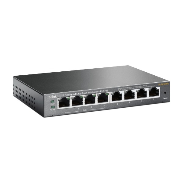 TP-Link TL-SG108PE 8-Port Gigabit Easy Smart Switch with 4-Port PoE billede 3