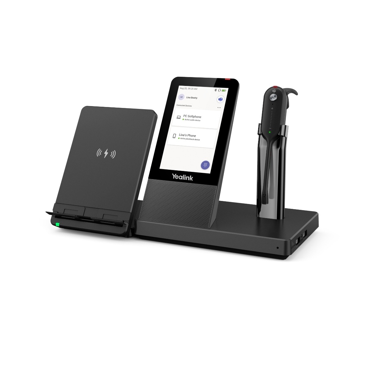 Yealink WH67 Teams trådløst headset, sort billede 1