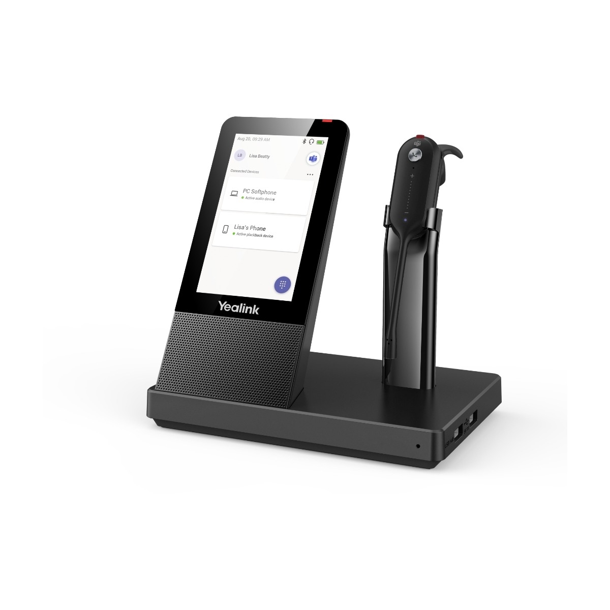 Yealink WH67 Teams trådløst headset, sort billede 3