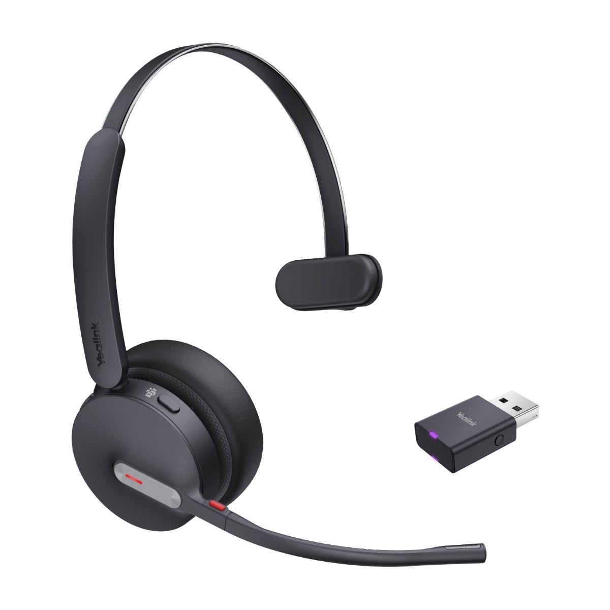 Yealink WH64 Hybrid Mono Teams trådløst headset, sort billede 1