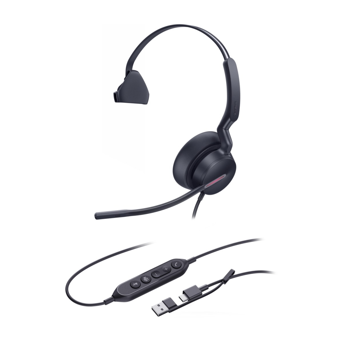 Yealink UH46 Mono Teams Kablet Headset, USB-C/A billede 3