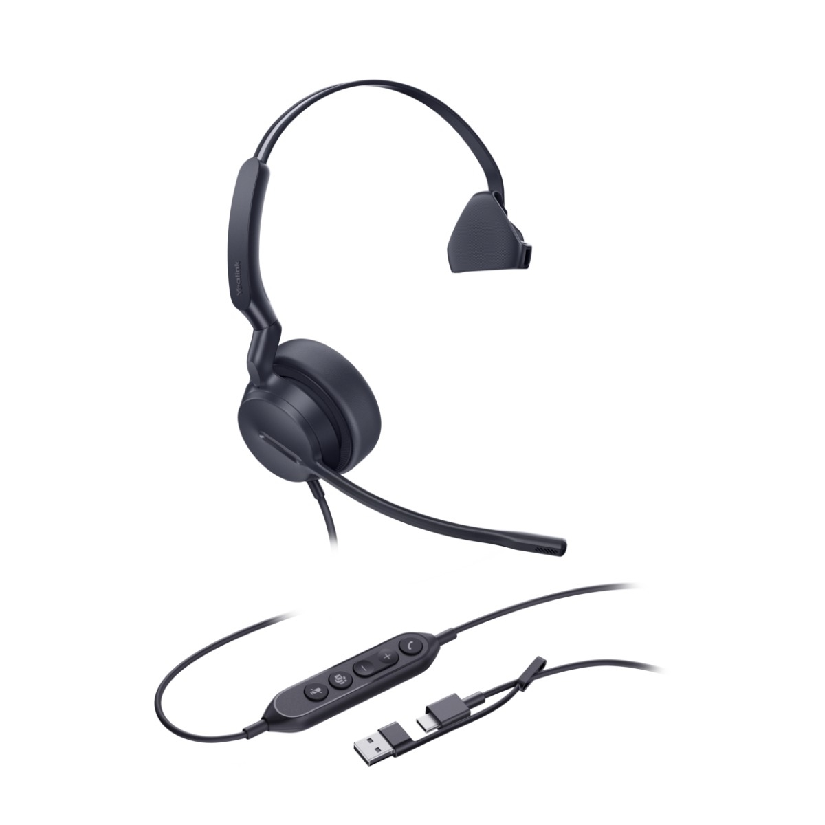 Yealink UH44 Mono Teams kablet headset, USB-A/C billede 2