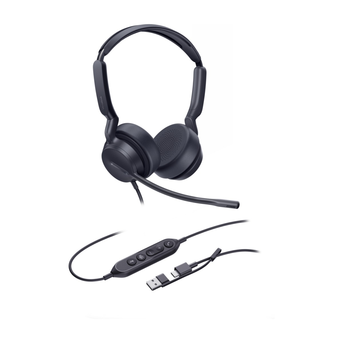 Yealink UH42 Dual Headset, Teams, USB-C/A, sort billede 1