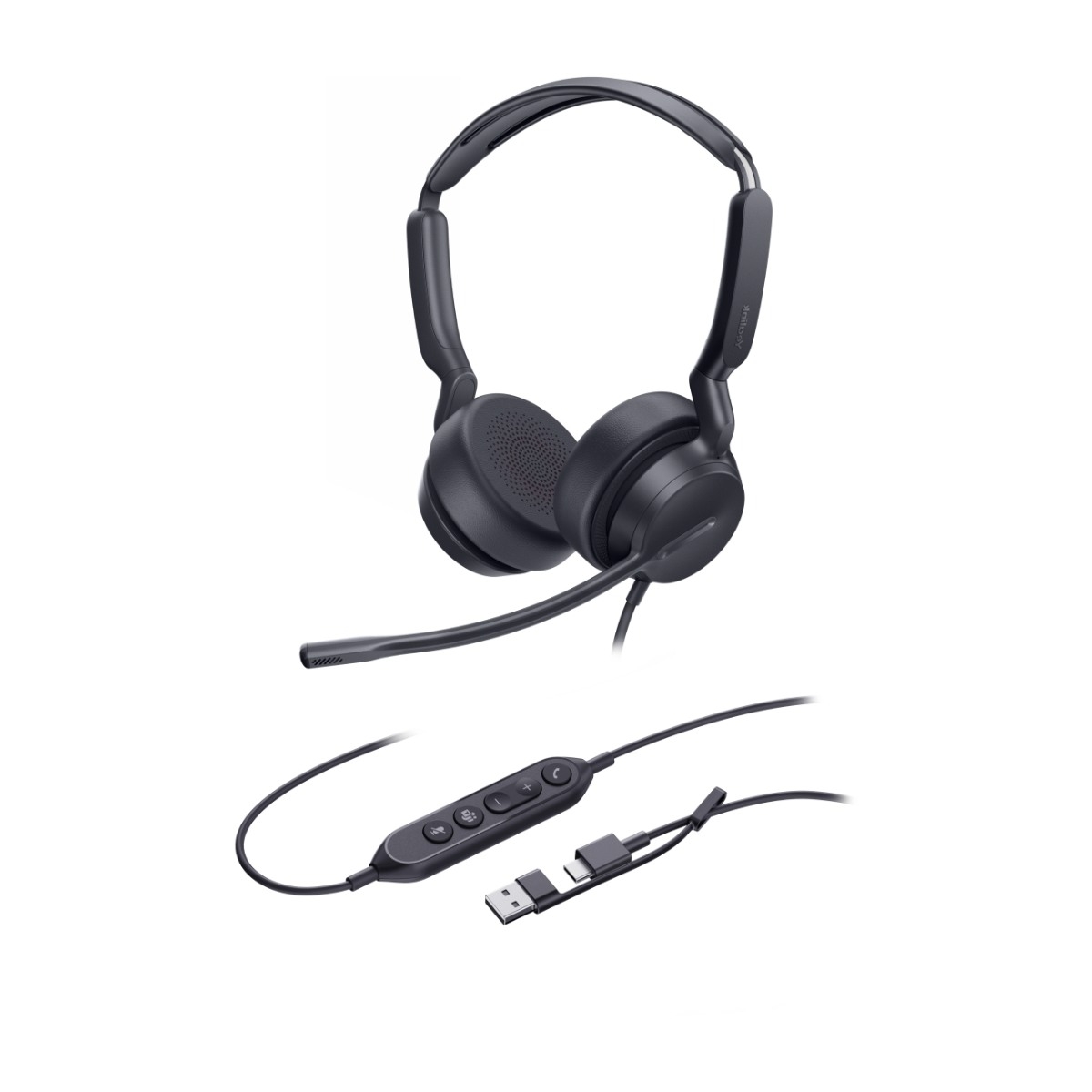 Yealink UH42 Dual Headset, Teams, USB-C/A, sort billede 2