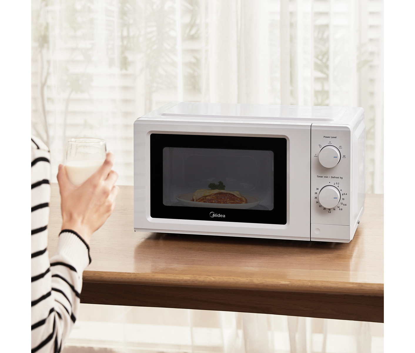 Midea Microovn 19 L Hvid Mikroovn billede 5