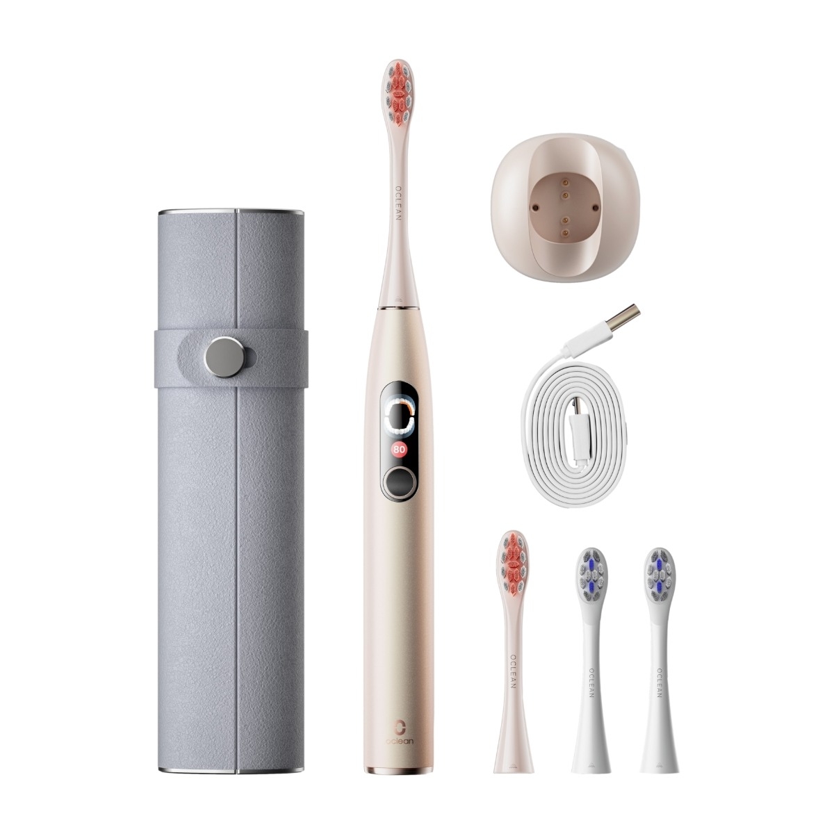 Oclean X Pro digital Set elektrisktandbørste, guld billede 1