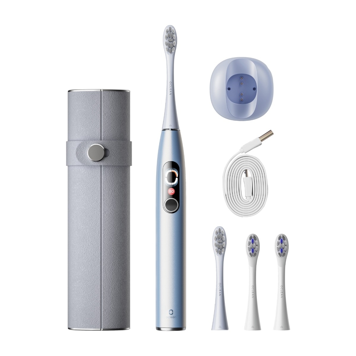 Oclean X Pro digital Set elektrisktandbørste, sølv billede 1
