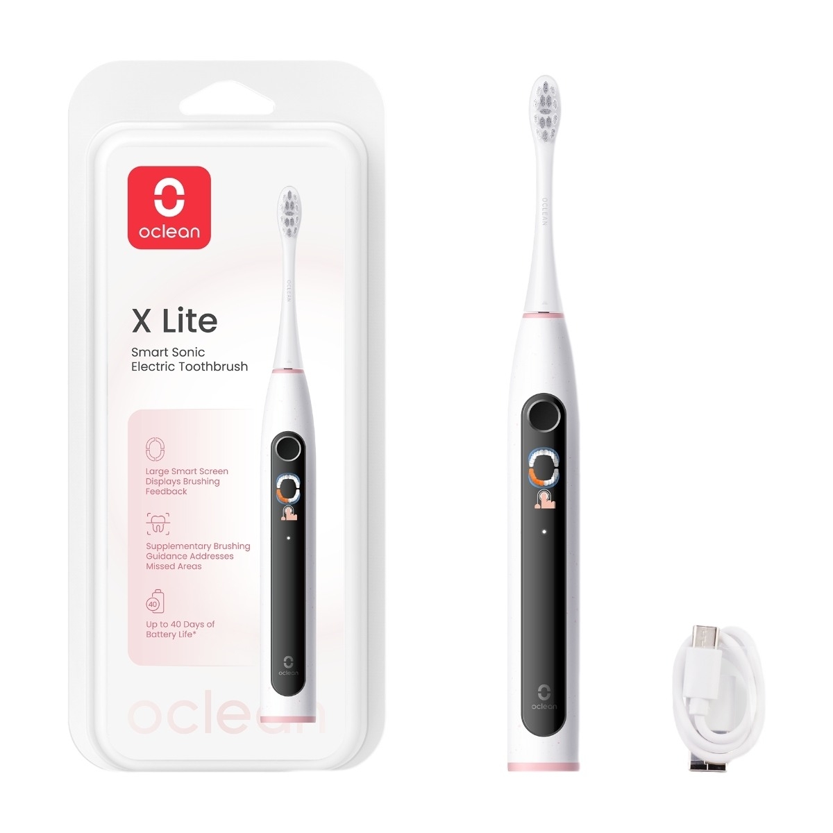 Oclean X Lite elektrisk tandbørste, grå billede 1