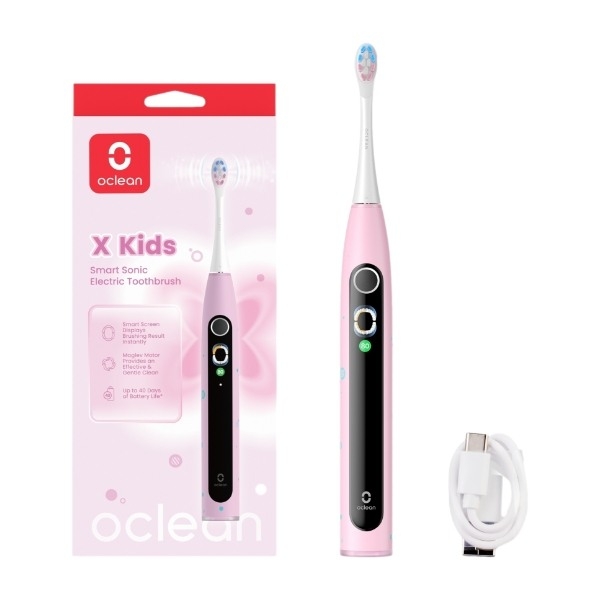 Oclean X Kids elektrisk tandbørste, pink billede 3