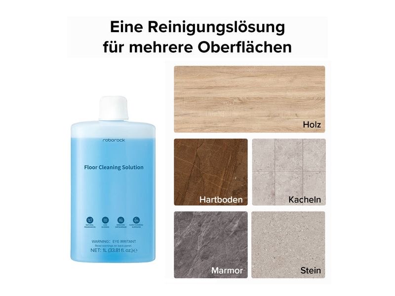 Roborock 6970995788198, Renseløsning, Robot støvsuger, Blå, 1000 ml, Kasse, 1 stk billede 3