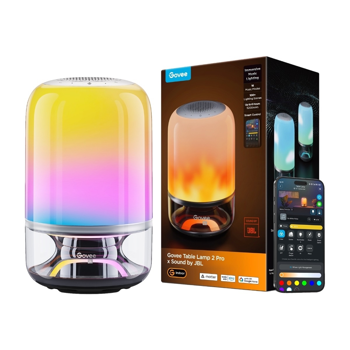 Govee 2 Pro x Sound by JBL smart bordlampe billede 1