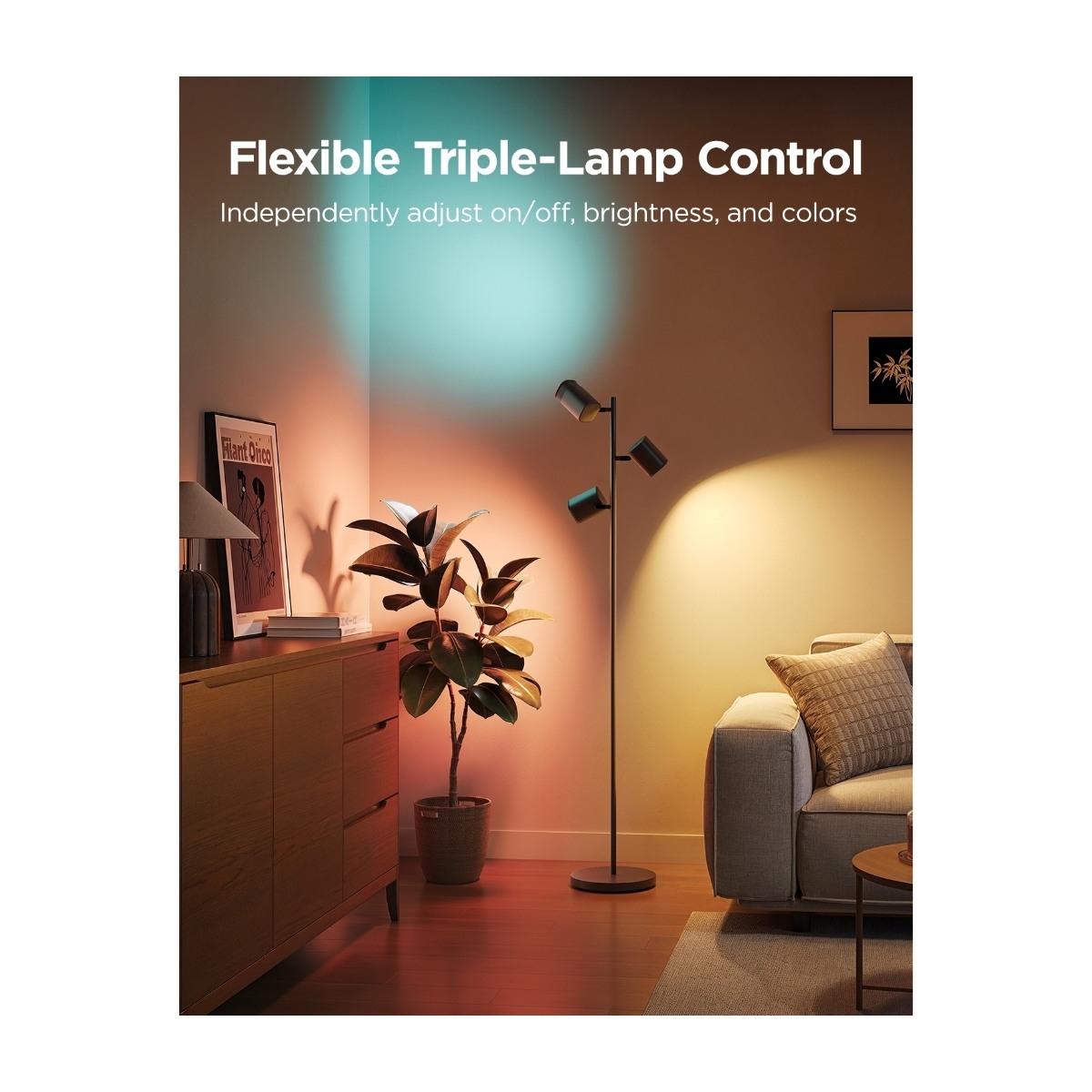 Govee Tree Floor Lamp smart gulvlampe billede 4