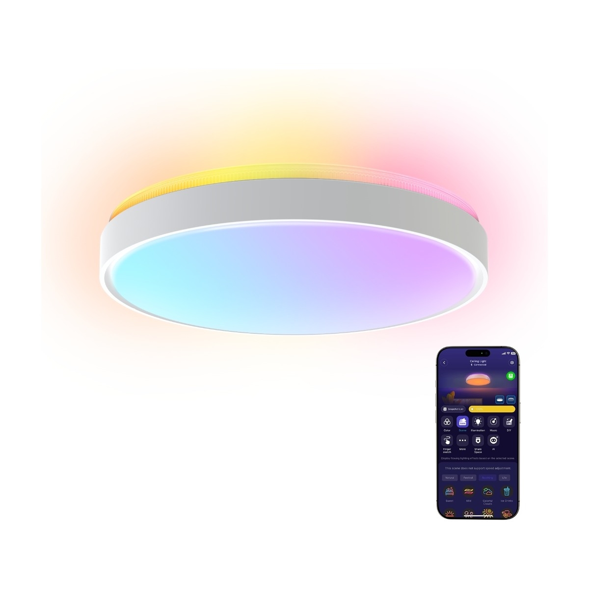 Govee Smart rund loftlampe, 38 cm billede 8