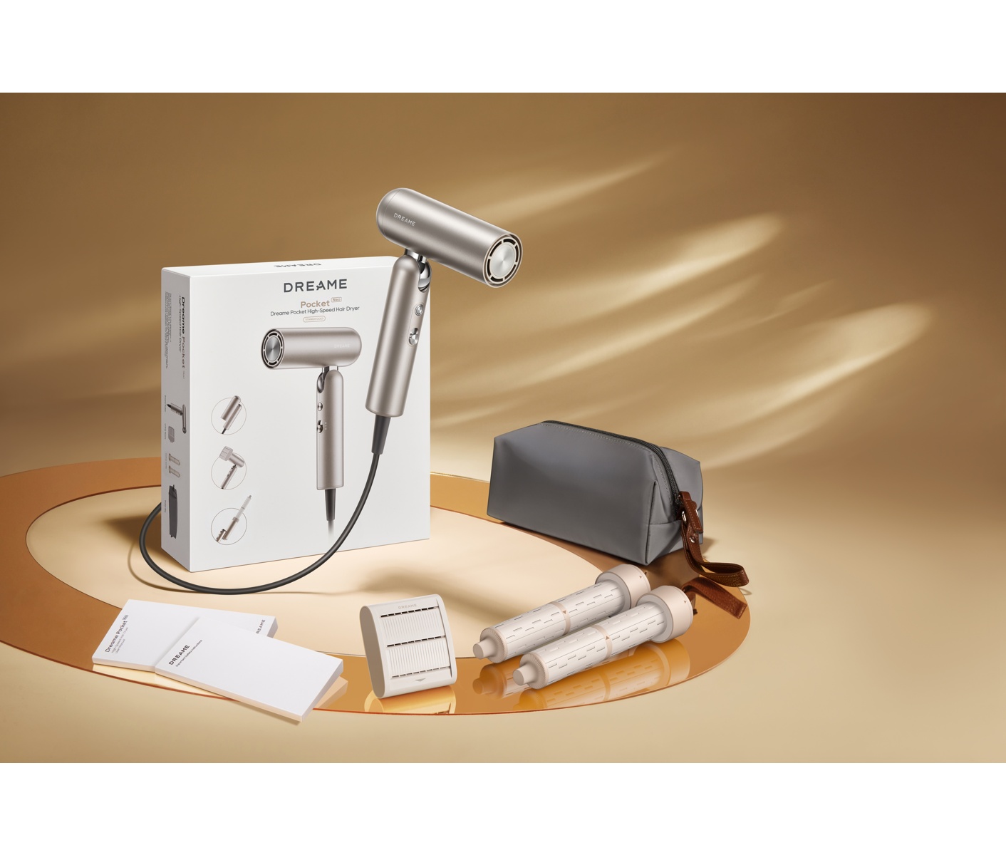 Dreame Pocket Pro High-speed Hair Dryer 2026 Titanium Gold Hårtørrer billede 4