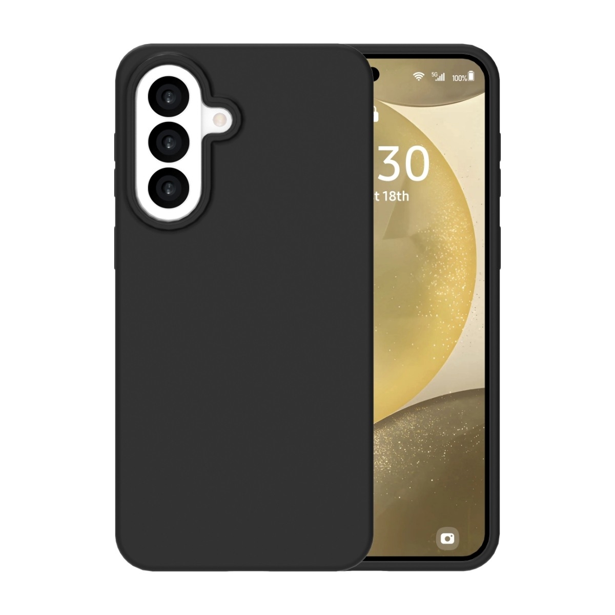 Ferrelli Samsung Galaxy A37 Liquid silikone cover, sort billede 1