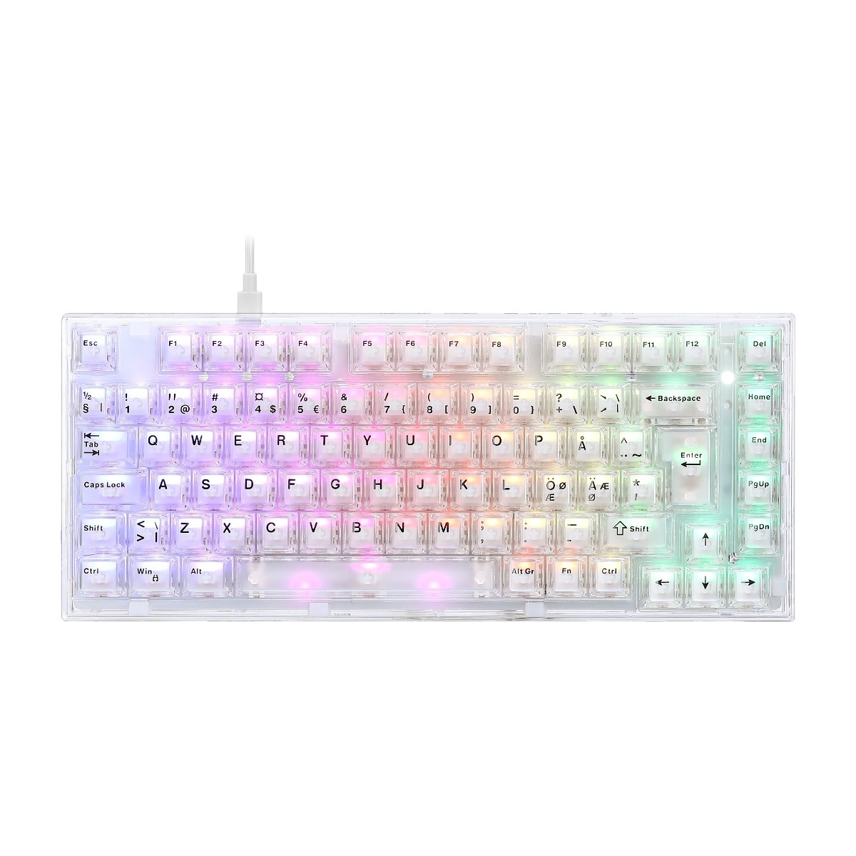 Cepter Aurora Pro 75 % mekanisk gaming-tastatur, gennemsigtigt billede 1