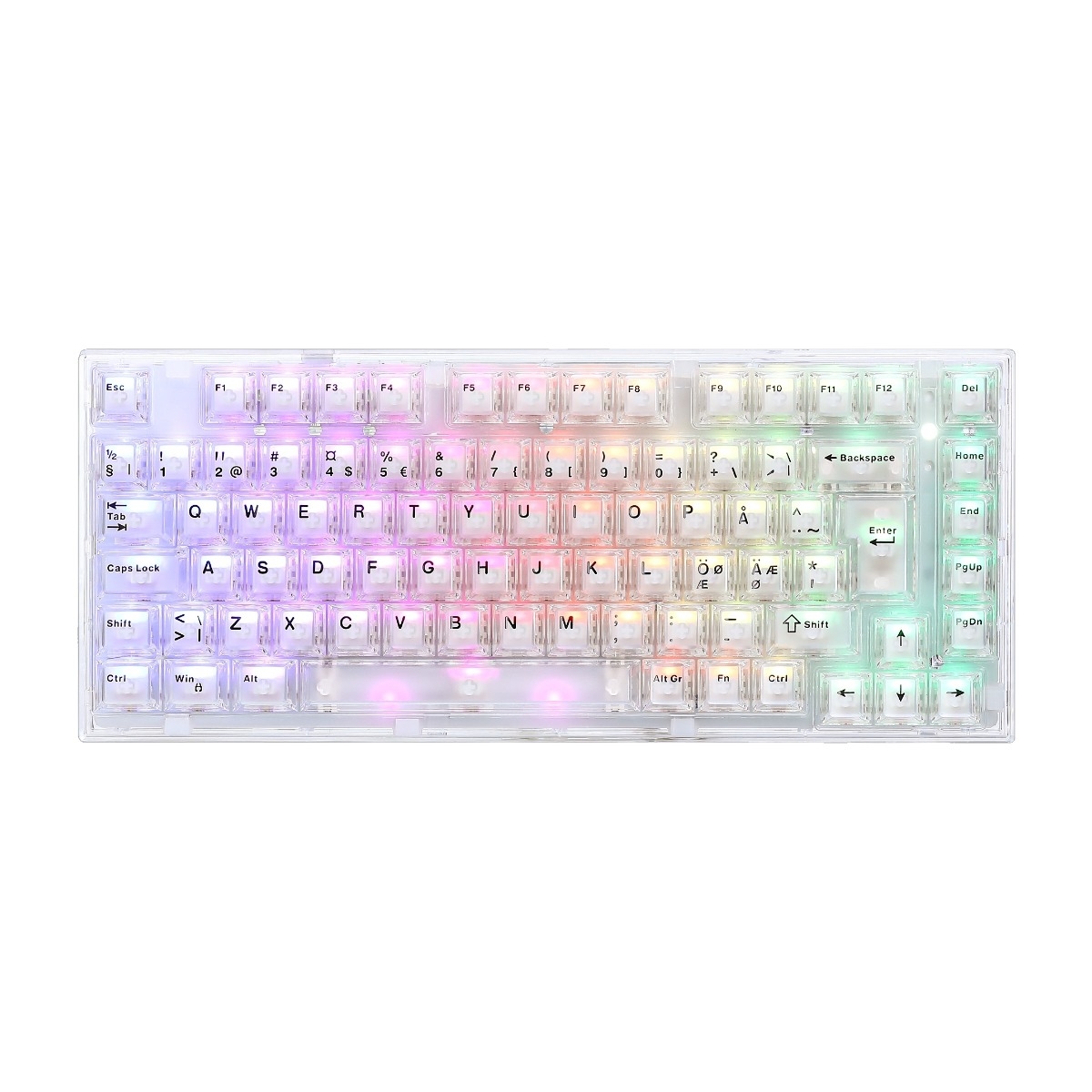 Cepter Aurora Pro 75 % mekanisk gaming-tastatur, gennemsigtigt billede 3