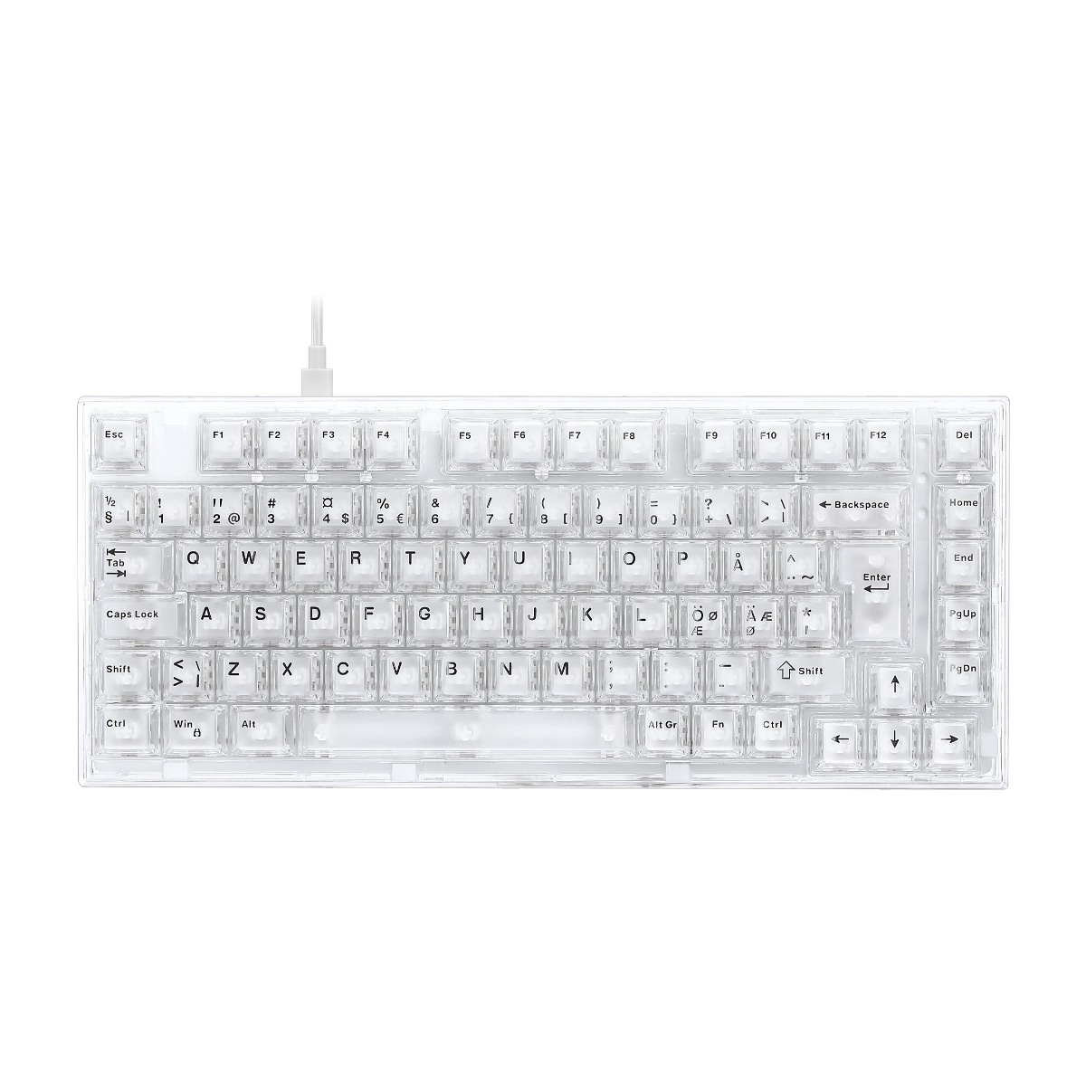 Cepter Aurora Pro 75 % mekanisk gaming-tastatur, gennemsigtigt billede 2