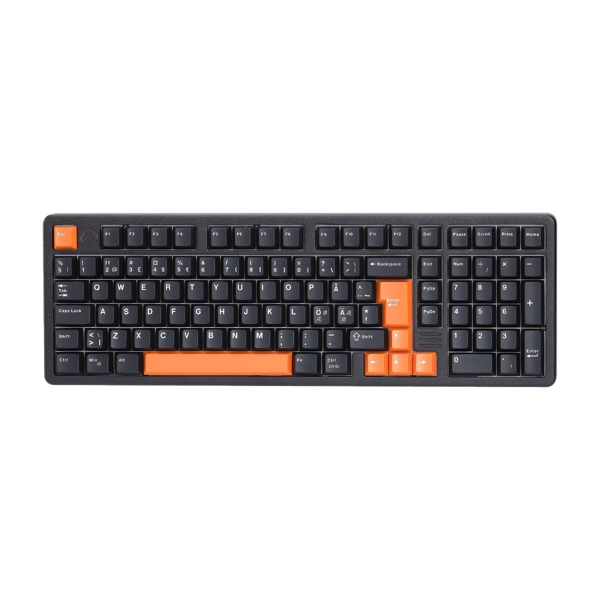 Cepter Titan Pro 96 % gaming-tastatur i aluminium, sort billede 1