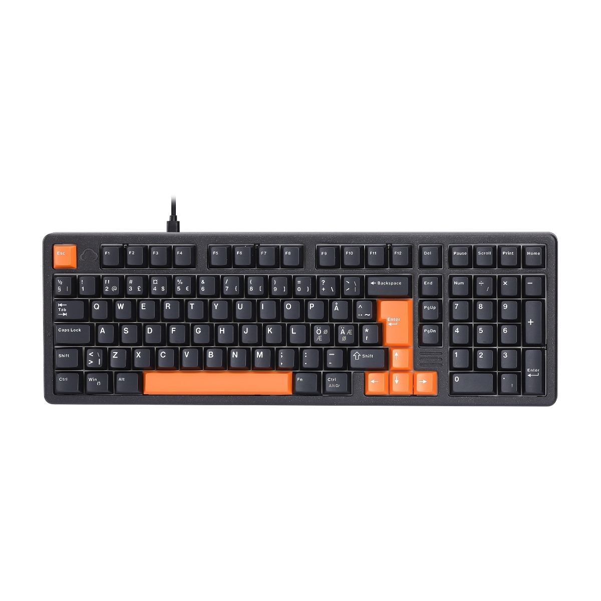 Cepter Titan Pro 96 % gaming-tastatur i aluminium, sort billede 2
