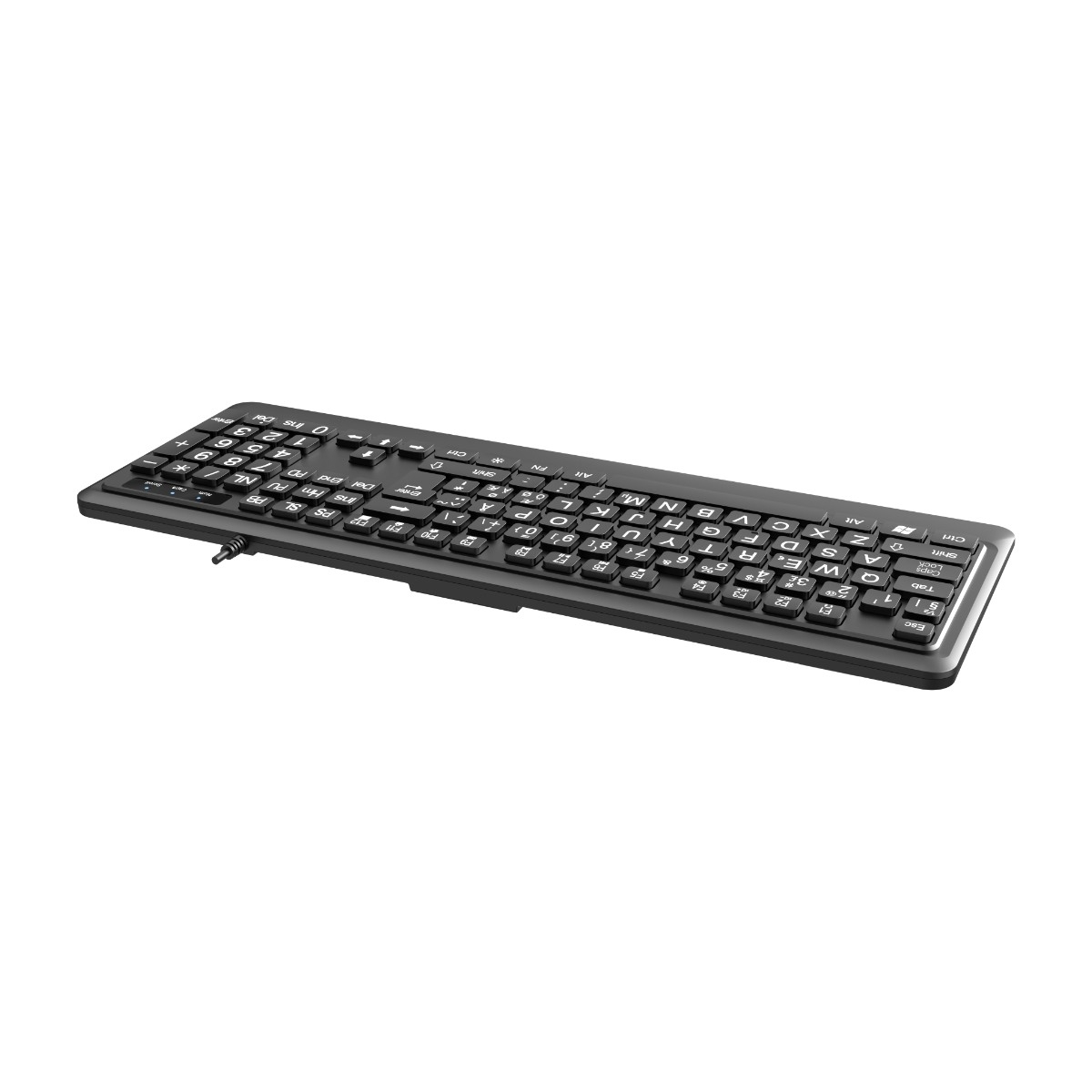 Eletra Big baggrundsbelyst tastatur med ledning billede 3
