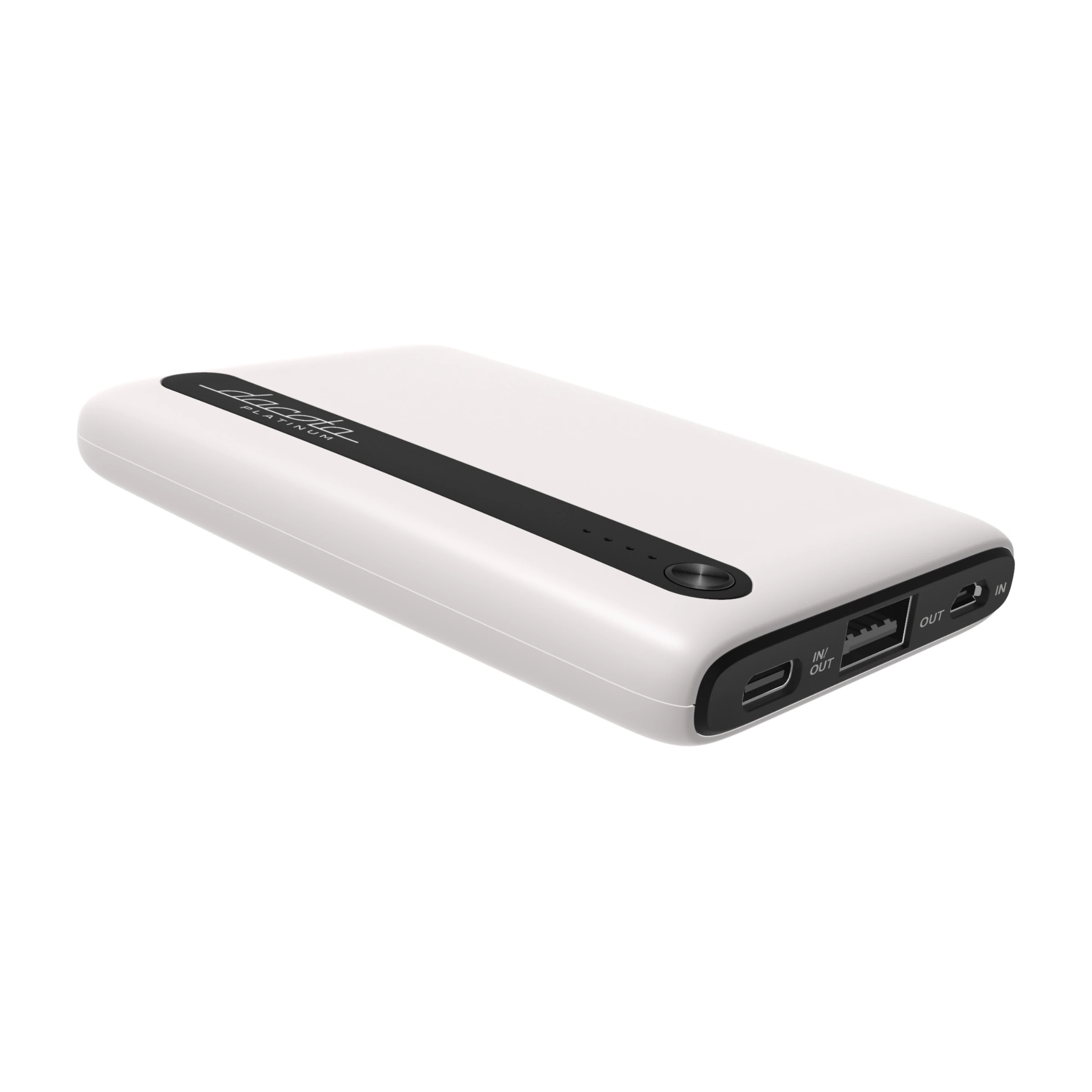 Dacota Platinum powerbank 5 000 mAh, hvid billede 2