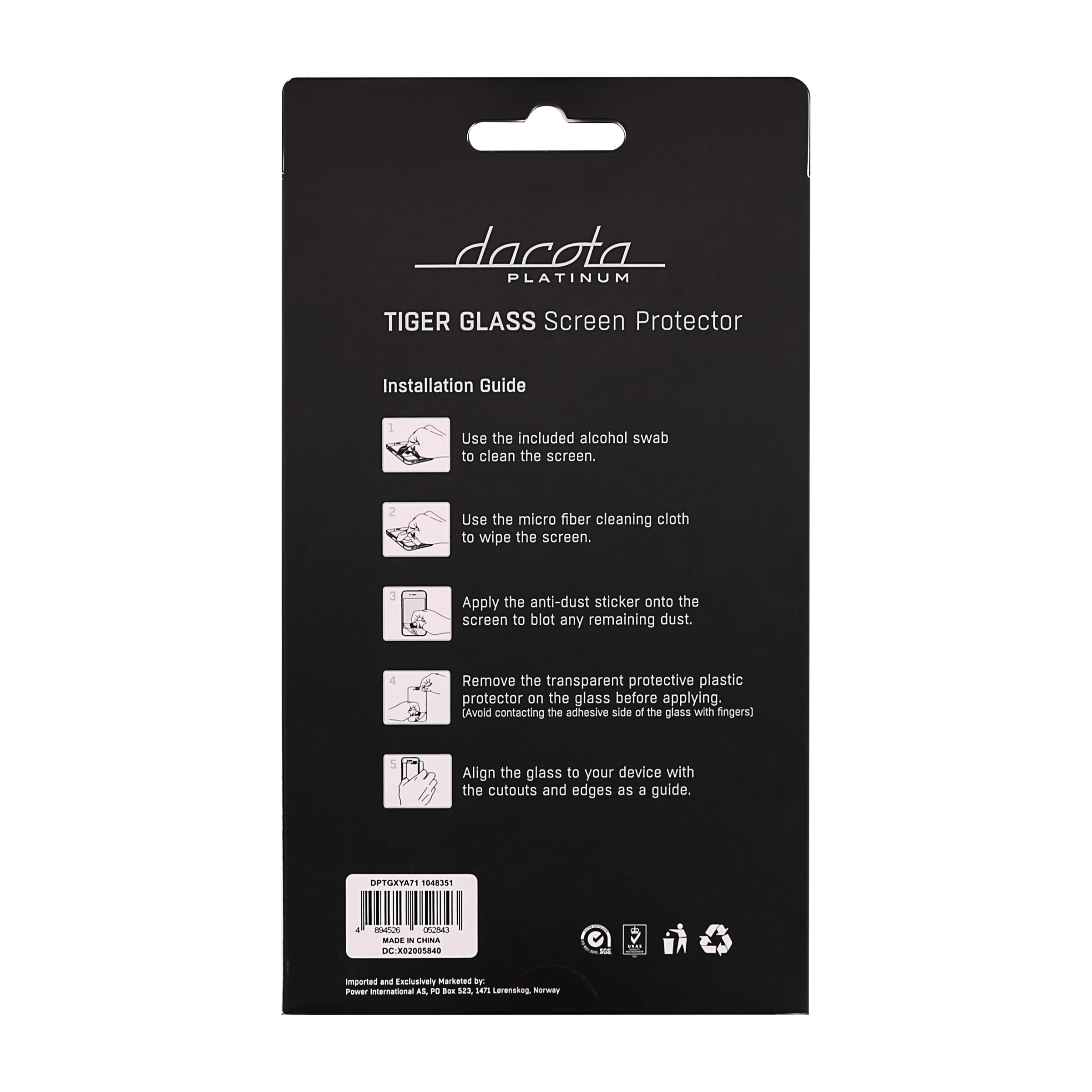 Dacota Platinum Samsung Galaxy A71 Tiger Glass skærmbeskytter, sort billede 4