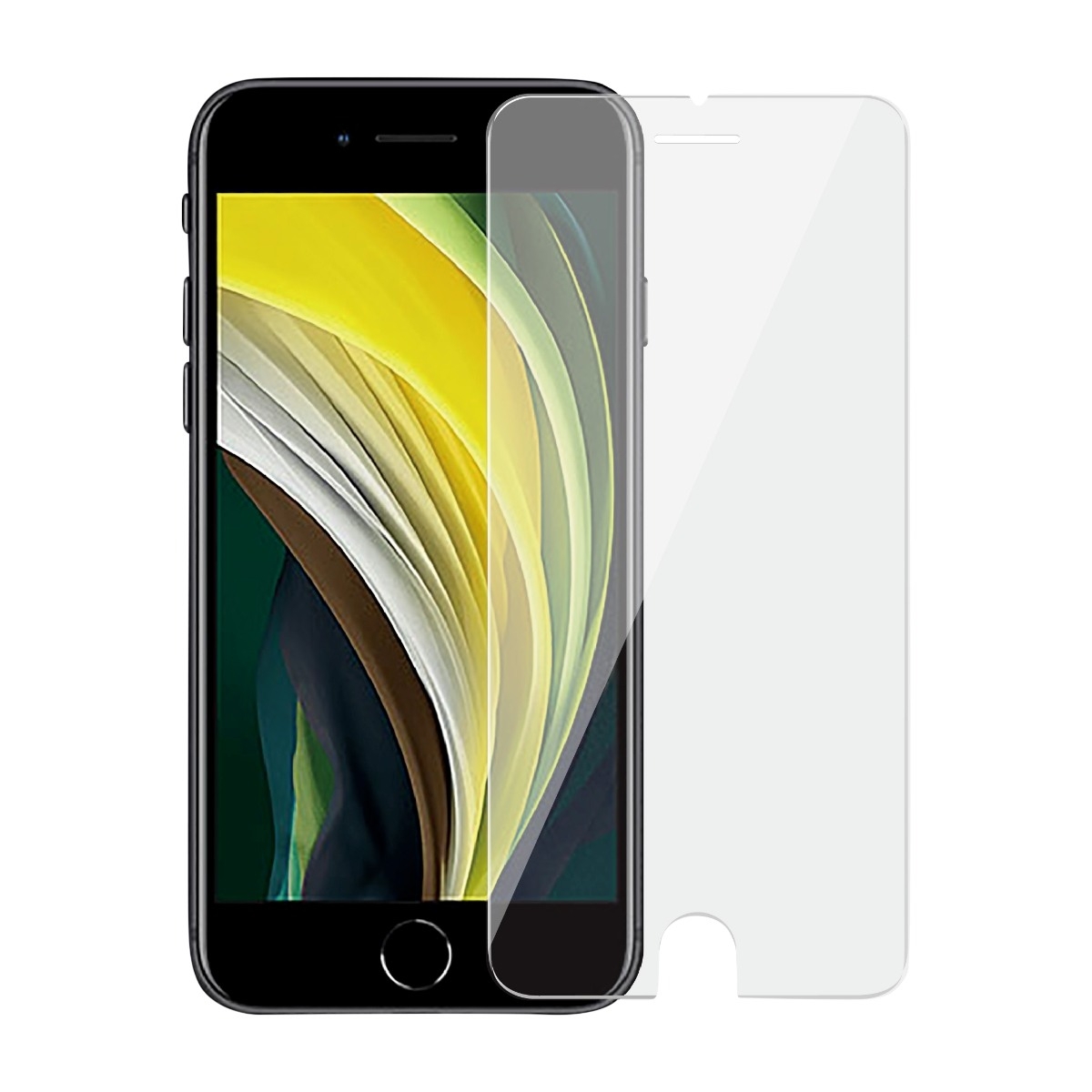 Dacota Platinum iPhone SE (2022)/SE (2020)/8/7/6S Tiger Glass skærmbeskytter, gennemsigtigt billede 1