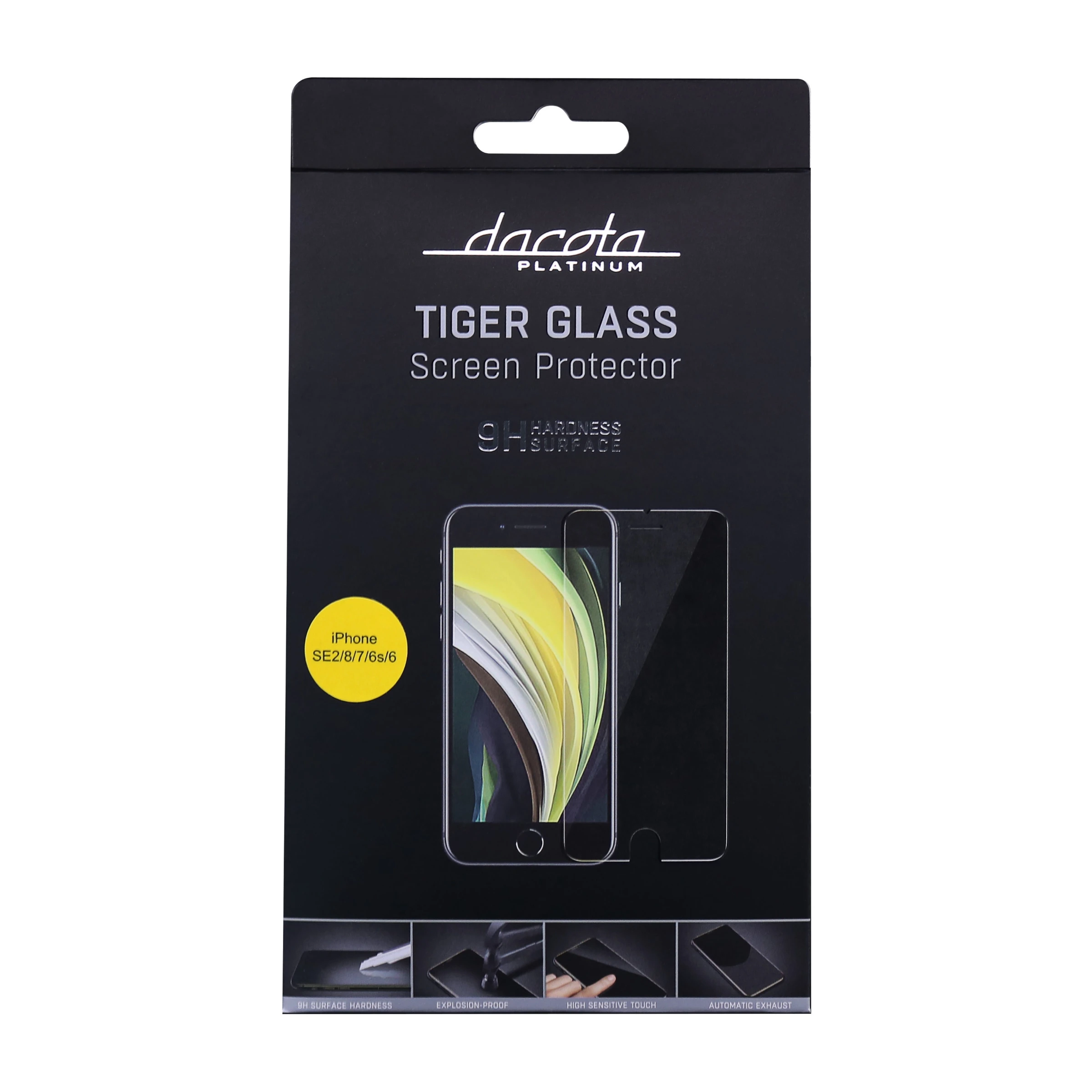 Dacota Platinum iPhone SE (2022)/SE (2020)/8/7/6S Tiger Glass skærmbeskytter, gennemsigtigt billede 2