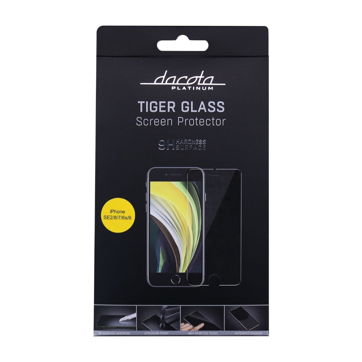 Dacota Platinum iPhone SE (2022)/SE (2020)/8/7/6S Tiger Glass skærmbeskytter, gennemsigtigt billede 3