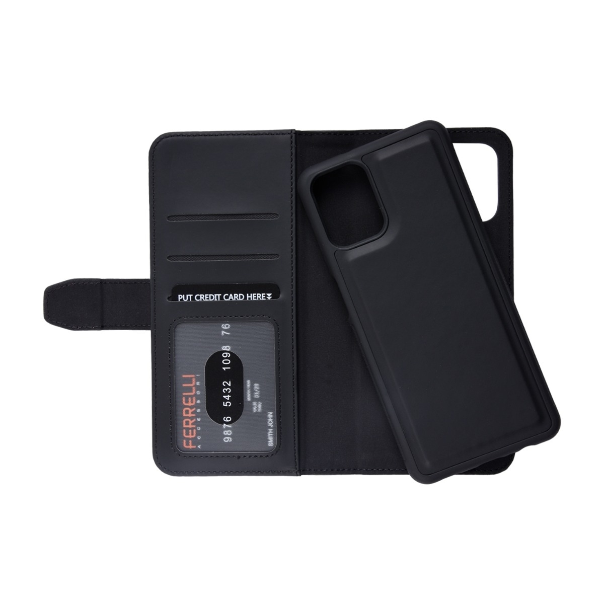 Ferrelli Duo Flip Cover Samsung Galaxy A12, sort billede 4